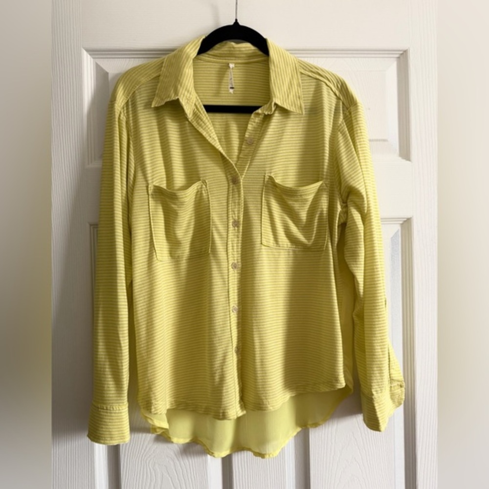 Willow & Clay Lime Striped Top